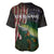 Musky Fishing Design Baseball Jersey with American Flag Background and Custom Name Print - Wonder Print Shop
