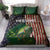 Musky Fishing Design Bedding Set with American Flag Background and Custom Name Print - Wonder Print Shop