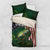 Musky Fishing Design Bedding Set with American Flag Background and Custom Name Print - Wonder Print Shop