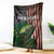 Musky Fishing Design Blanket with American Flag Background and Custom Name Print - Wonder Print Shop