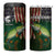 Musky Fishing Design 4 in 1 Can Cooler Tumbler with American Flag Background and Custom Name Print - Wonder Print Shop