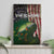 Musky Fishing Design Canvas Wall Art with American Flag Background and Custom Name Print - Wonder Print Shop