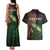 Musky Fishing Design Couples Matching Tank Maxi Dress and Hawaiian Shirt with American Flag Background and Custom Name Print - Wonder Print Shop