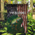 Musky Fishing Design Garden Flag with American Flag Background and Custom Name Print - Wonder Print Shop