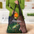 Musky Fishing Design Grocery Bag with American Flag Background and Custom Name Print - Wonder Print Shop