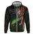 Musky Fishing Design Hoodie with American Flag Background and Custom Name Print - Wonder Print Shop