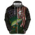 Musky Fishing Design Hoodie with American Flag Background and Custom Name Print - Wonder Print Shop
