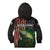 Musky Fishing Design Kid Hoodie with American Flag Background and Custom Name Print - Wonder Print Shop