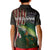 Musky Fishing Design Kid Polo Shirt with American Flag Background and Custom Name Print - Wonder Print Shop