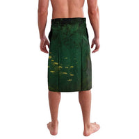 Musky Fishing Design Lavalava with American Flag Background and Custom Name Print - Wonder Print Shop