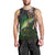 Musky Fishing Design Men Tank Top with American Flag Background and Custom Name Print - Wonder Print Shop