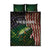 Musky Fishing Design Quilt Bed Set with American Flag Background and Custom Name Print - Wonder Print Shop
