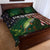 Musky Fishing Design Quilt Bed Set with American Flag Background and Custom Name Print - Wonder Print Shop