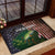 Musky Fishing Design Rubber Doormat with American Flag Background and Custom Name Print - Wonder Print Shop