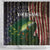 Musky Fishing Design Shower Curtain with American Flag Background and Custom Name Print - Wonder Print Shop