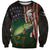Musky Fishing Design Sweatshirt with American Flag Background and Custom Name Print - Wonder Print Shop