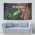 Musky Fishing Design Tapestry with American Flag Background and Custom Name Print - Wonder Print Shop