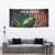 Musky Fishing Design Tapestry with American Flag Background and Custom Name Print - Wonder Print Shop