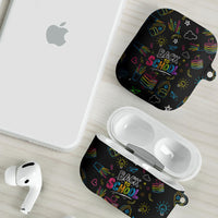 Back To School New Year New Chapter AirPods Case Colorful Neon Chalkboard Doodle School Supplies