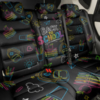 Back To School New Year New Chapter Back Car Seat Cover Colorful Neon Chalkboard Doodle School Supplies