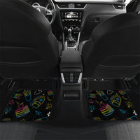 Back To School New Year New Chapter Car Mats Colorful Neon Chalkboard Doodle School Supplies