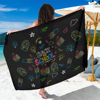 Back To School New Year New Chapter Sarong Colorful Neon Chalkboard Doodle School Supplies