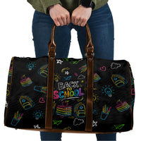 Back To School New Year New Chapter Travel Bag Colorful Neon Chalkboard Doodle School Supplies