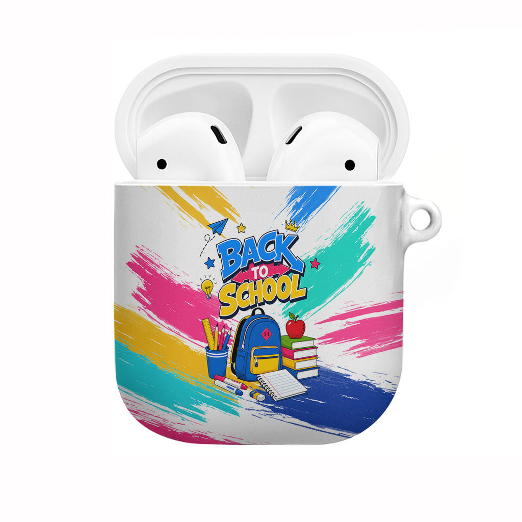 Back To School AirPods Case New Year New Chapter Colorful Paint Splatter