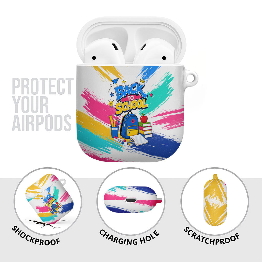 Back To School AirPods Case New Year New Chapter Colorful Paint Splatter