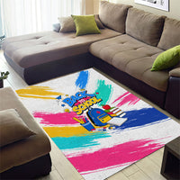 Back To School Area Rug New Year New Chapter Colorful Paint Splatter
