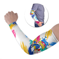 Back To School Arm Sleeves New Year New Chapter Colorful Paint Splatter