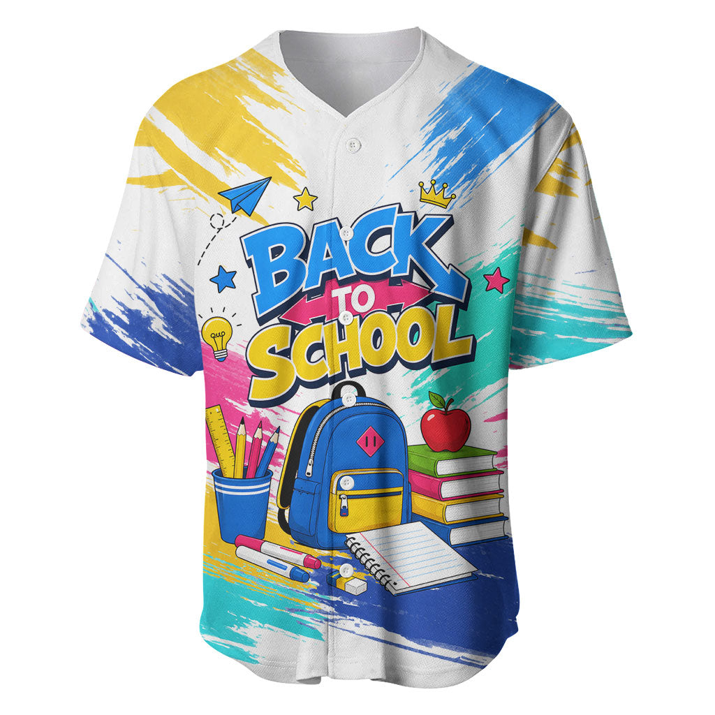 Back To School Baseball Jersey New Year New Chapter Colorful Paint Splatter