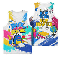 Back To School Basketball Jersey New Year New Chapter Colorful Paint Splatter