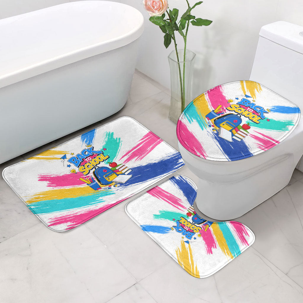 Back To School Bathroom Set New Year New Chapter Colorful Paint Splatter