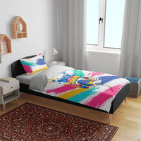 Back To School Bedding Set New Year New Chapter Colorful Paint Splatter
