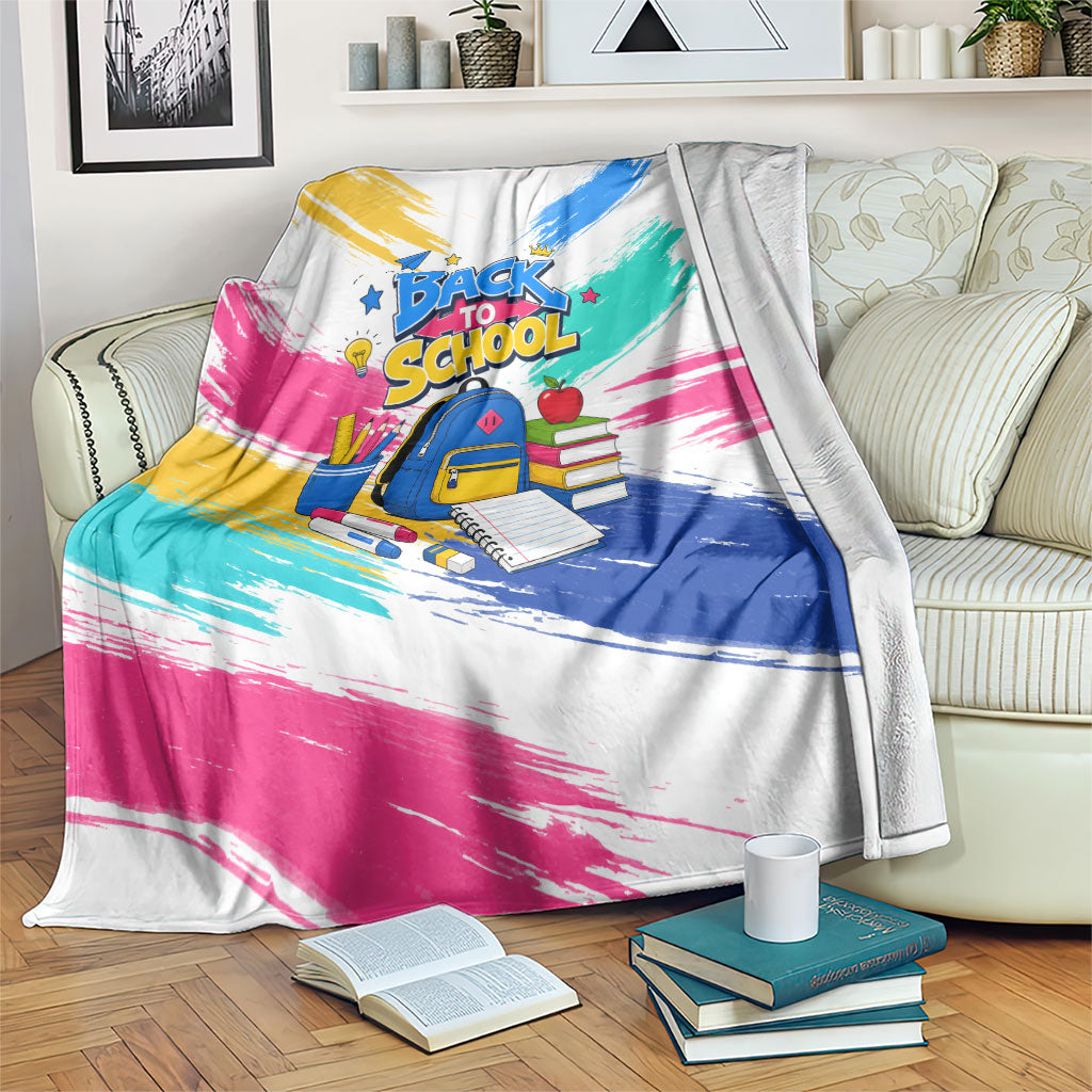 Back To School Blanket New Year New Chapter Colorful Paint Splatter