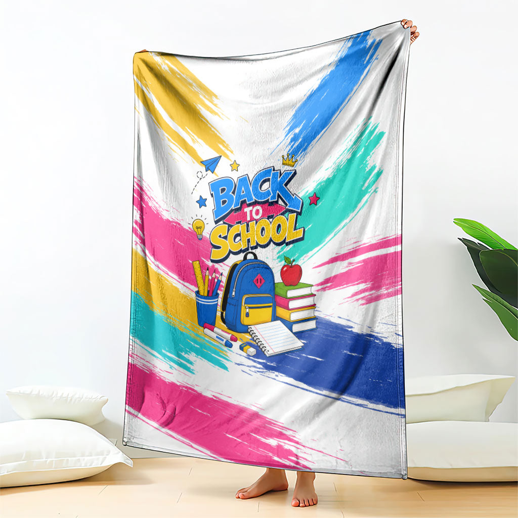 Back To School Blanket New Year New Chapter Colorful Paint Splatter