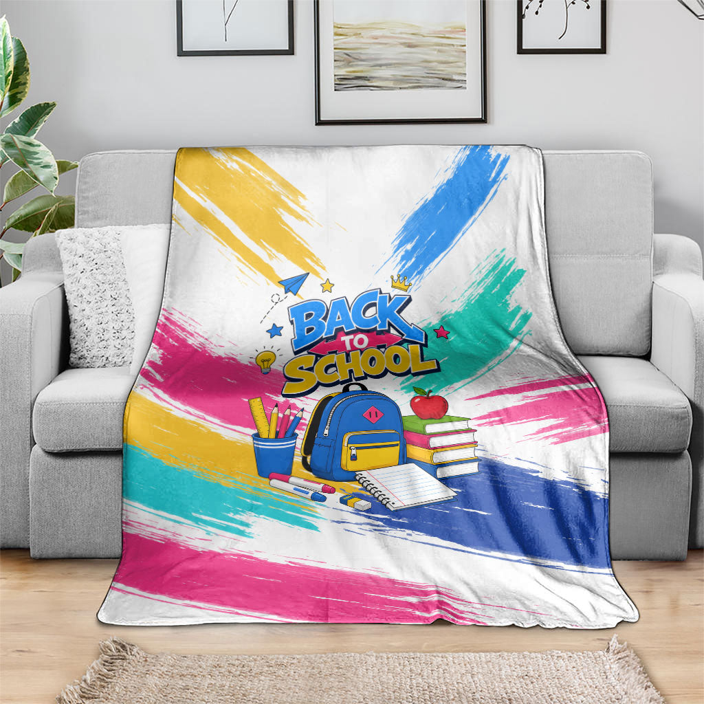 Back To School Blanket New Year New Chapter Colorful Paint Splatter