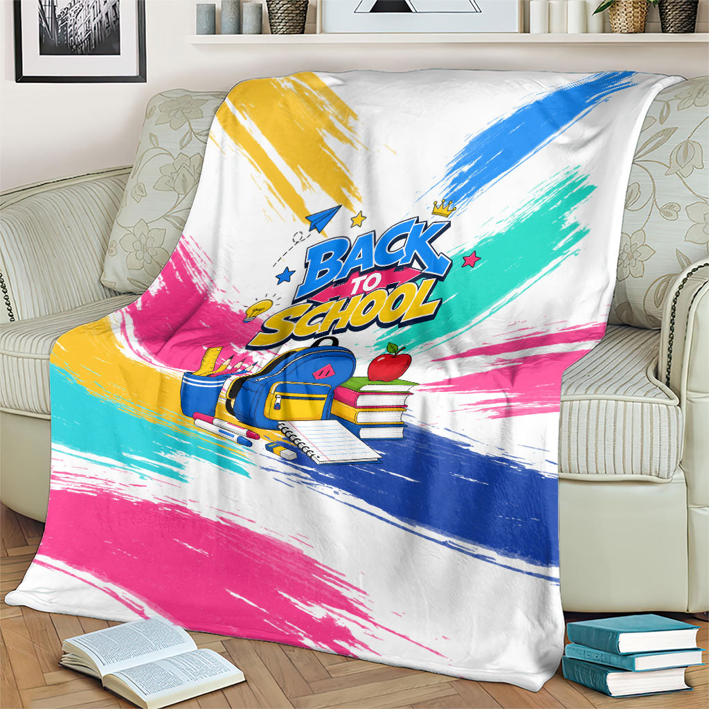 Back To School Blanket New Year New Chapter Colorful Paint Splatter