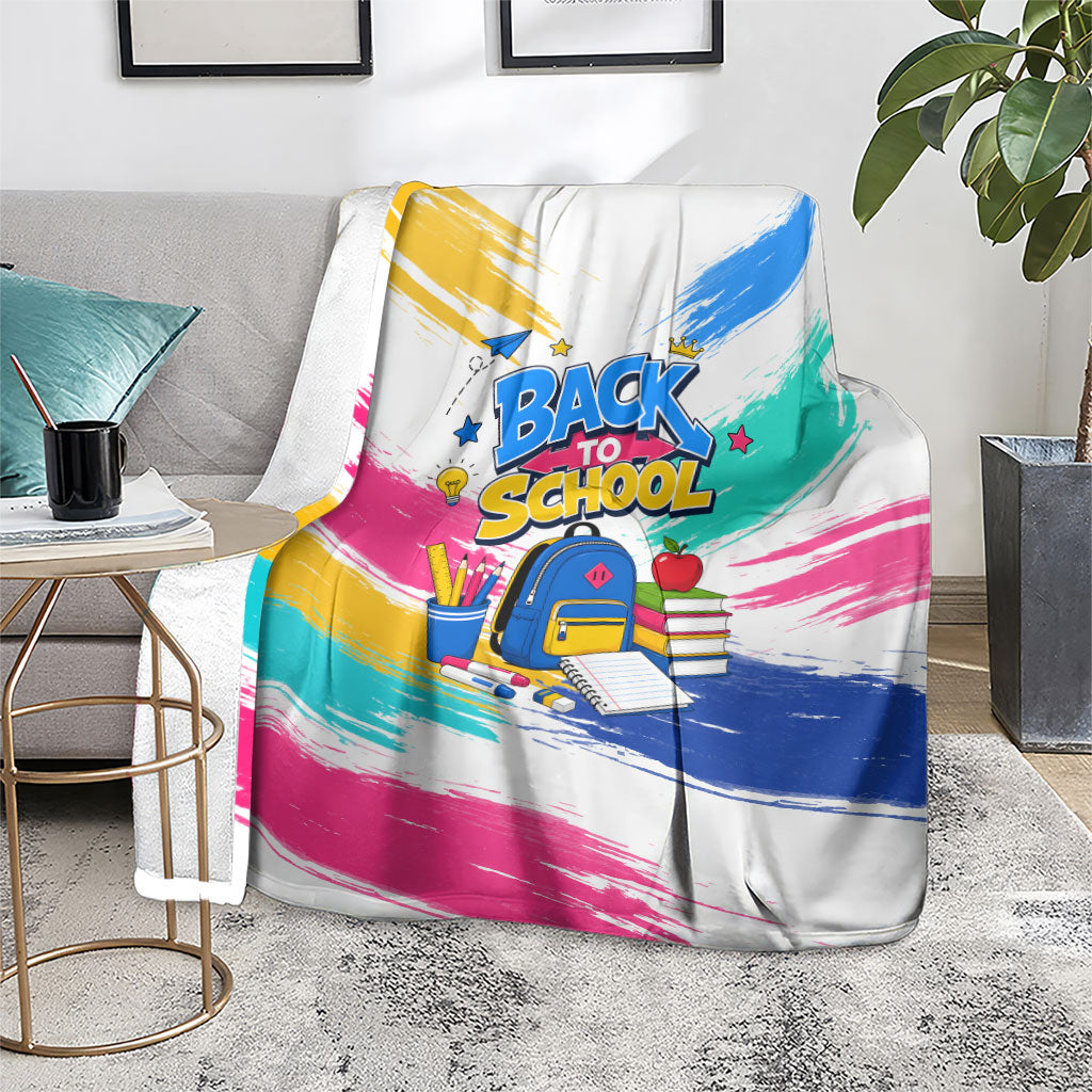 Back To School Blanket New Year New Chapter Colorful Paint Splatter