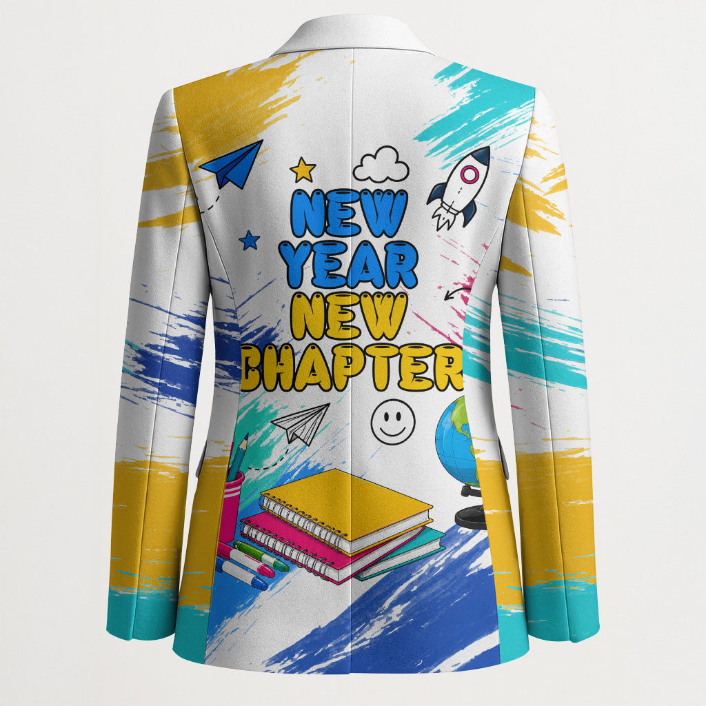 Back To School Blazer New Year New Chapter Colorful Paint Splatter