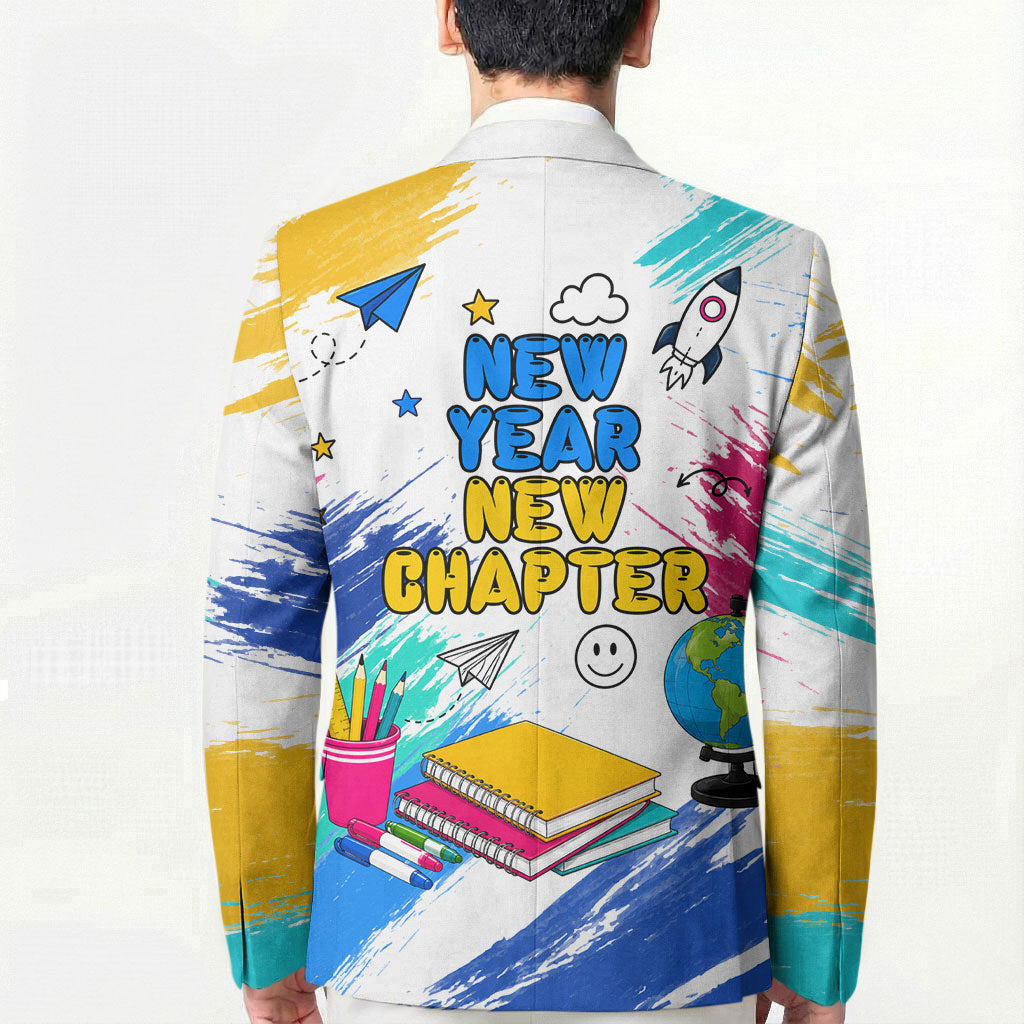 Back To School Blazer New Year New Chapter Colorful Paint Splatter