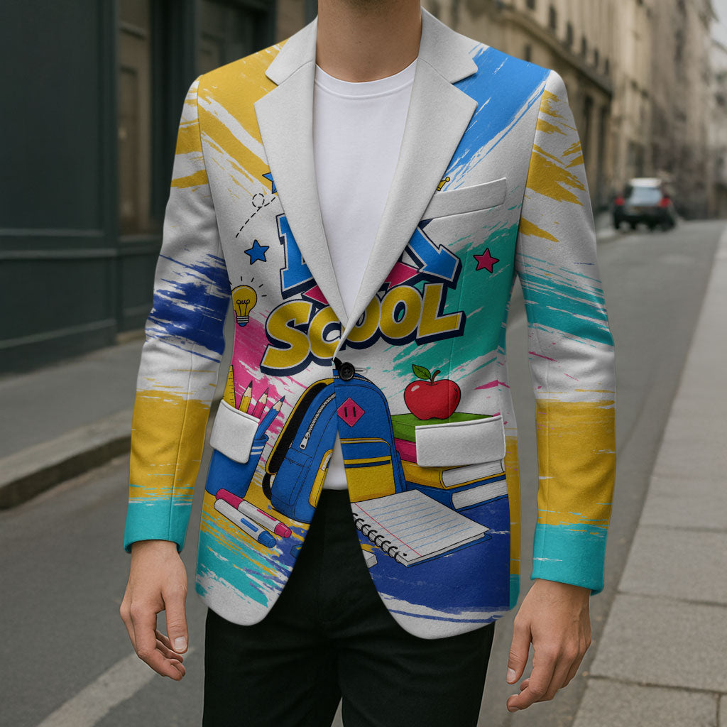 Back To School Blazer New Year New Chapter Colorful Paint Splatter