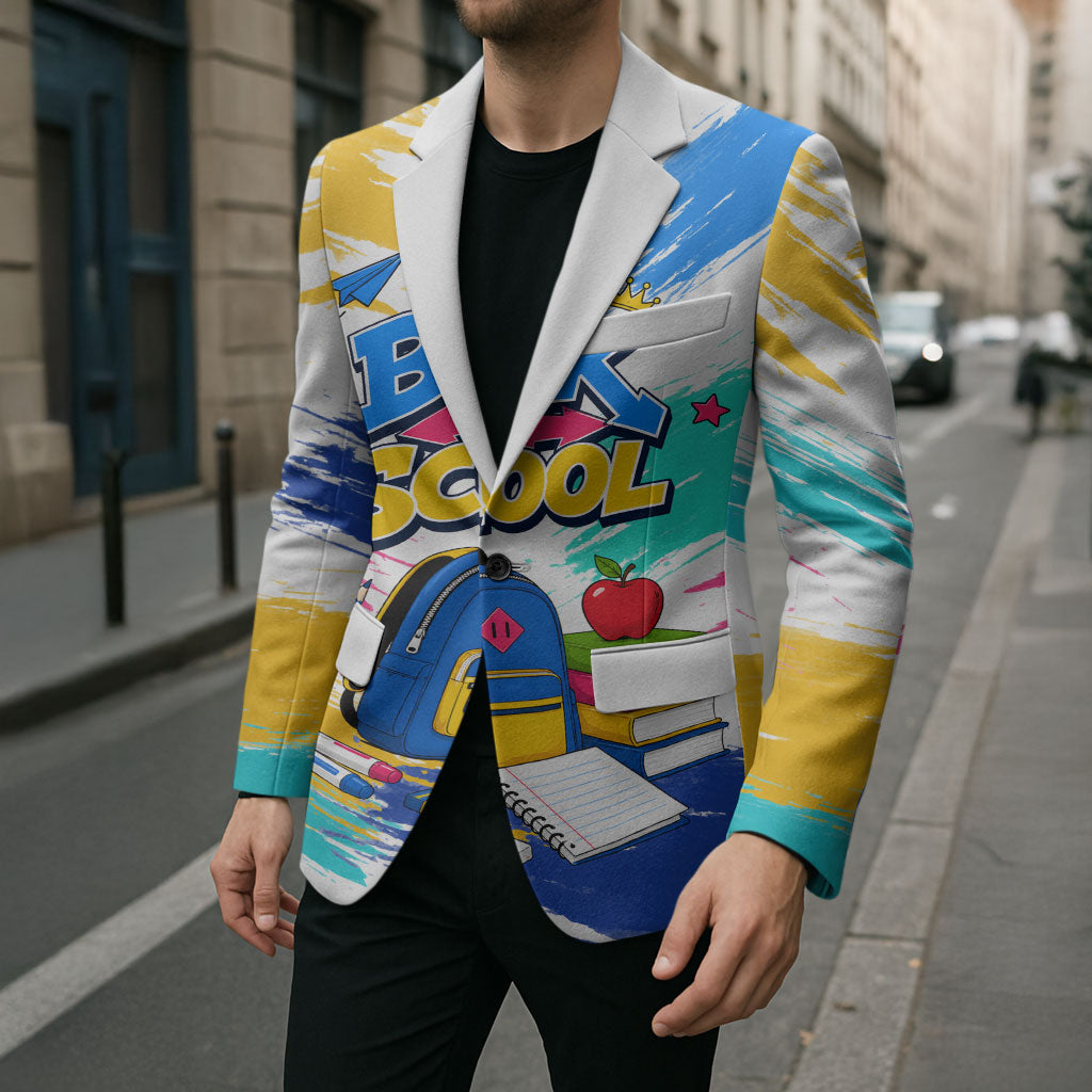 Back To School Blazer New Year New Chapter Colorful Paint Splatter