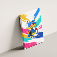 Back To School Canvas Wall Art New Year New Chapter Colorful Paint Splatter