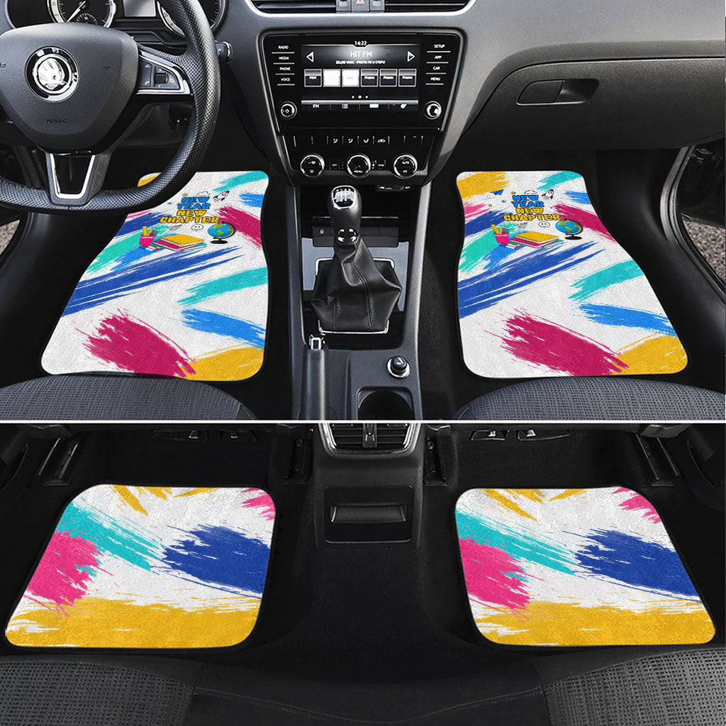 Back To School Car Mats New Year New Chapter Colorful Paint Splatter