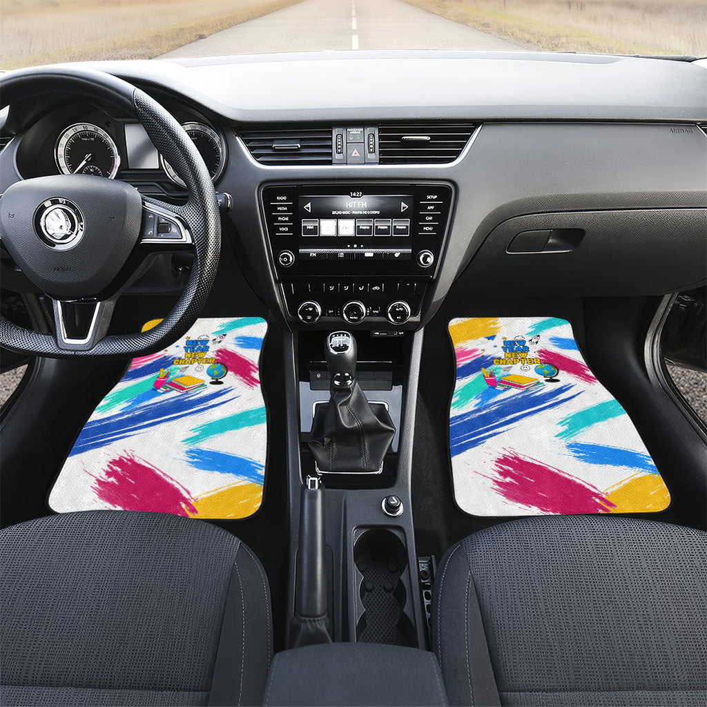 Back To School Car Mats New Year New Chapter Colorful Paint Splatter