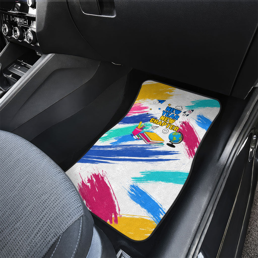 Back To School Car Mats New Year New Chapter Colorful Paint Splatter