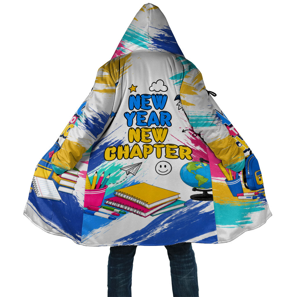 Back To School Cloak New Year New Chapter Colorful Paint Splatter