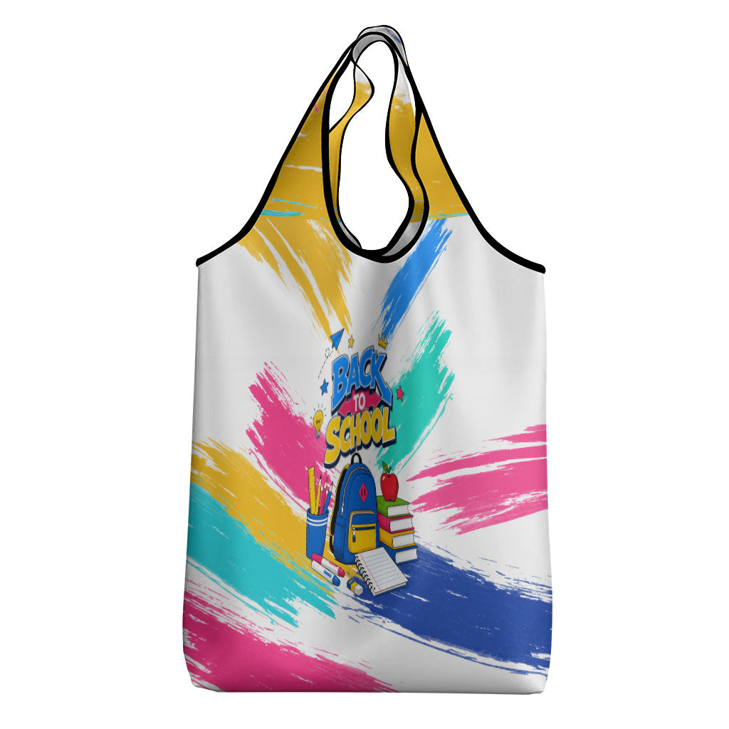 Back To School Grocery Bag New Year New Chapter Colorful Paint Splatter